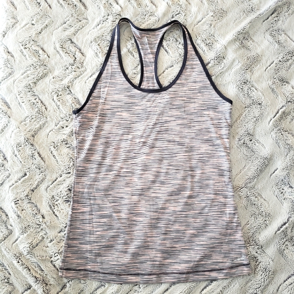 Light pink & gray athletic workout tank
